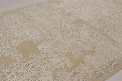 Rug & Kilim’s Modern Abstract Rug in Brown & Ivory with Fragmented Design, 9’ x 12’
