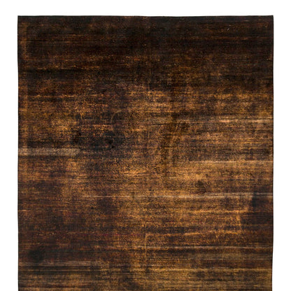 Rug & Kilim's Contemporary Textural Rug in Gold and Black Striae, Silk, 9'3" x 12'2"