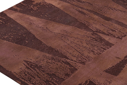 Rug & Kilim's Modern Geometric Rug in Burgundy Tones “Diamonds Vintage”, 8’3” x 9’9”