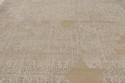 Rug & Kilim’s Modern Abstract Rug in Brown & Ivory with Fragmented Design, 9’ x 12’