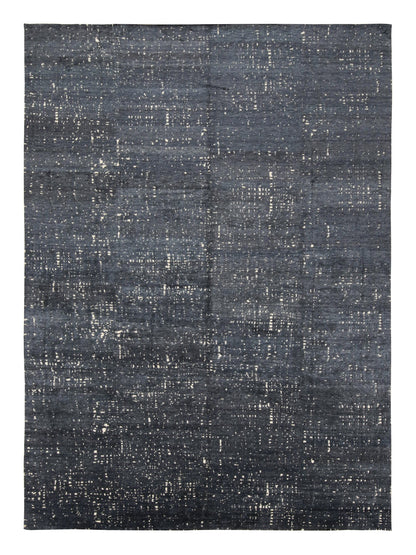 Rug & Kilim's Contemporary Rug in Grisailles Tones “City Lights”, Silk, 10'0" x 14'0"
