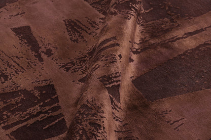 Rug & Kilim's Modern Geometric Rug in Burgundy Tones “Diamonds Vintage”, 8’3” x 9’9”