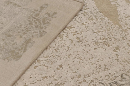 Rug & Kilim’s Modern Abstract Rug in Brown & Ivory with Fragmented Design, 9’ x 12’