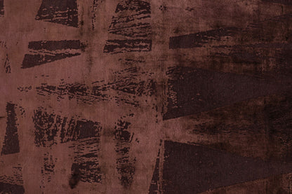 Rug & Kilim's Modern Geometric Rug in Burgundy Tones “Diamonds Vintage”, 8’3” x 9’9”