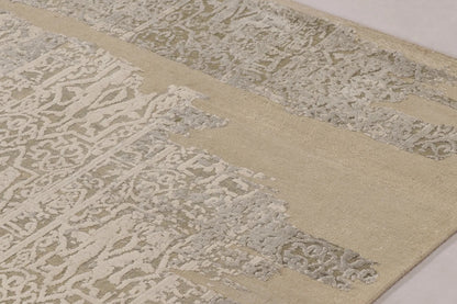 Rug & Kilim’s Modern Abstract Rug in Brown & Ivory with Fragmented Design, 9’ x 12’