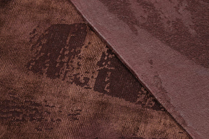 Rug & Kilim's Modern Geometric Rug in Burgundy Tones “Diamonds Vintage”, 8’3” x 9’9”